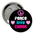 Значок "peace love cheer"