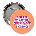 Значок "athlete by nature cheerleader by choice"