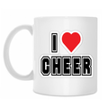Кружка белая "i love cheer"