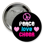 Значок "peace love cheer"