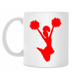 Кружка белая "черлидер в прыжке"