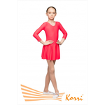 Купальник гимнастический  красный "Пируэт" с юбкой (полиамид) Г 20-011