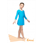 Купальник гимнастический голубой "Пируэт" с юбкой  (полиамид) Г 20-011