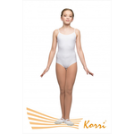 Купальник гимнастический белый "Адажио" на тонких лямках (полиамид) Г 41-011