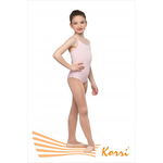 Купальник гимнастический розовый "Адажио" на тонких лямках (хлопок) Г 43-301