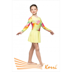 Купальник гимнастический с принтом №4 "Браво" комбинированный (полиамид) Г 27-014