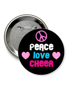 Значок "peace love cheer"