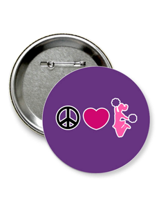 Значок "мир любовь черлидинг"