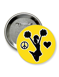 Значок "черлидер в прыжке желтый"