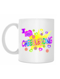 Кружка белая "i love cheerleading"