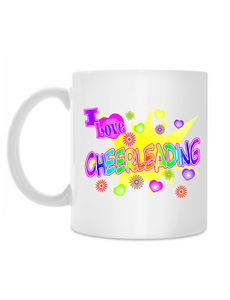 Кружка белая "i love cheerleader"