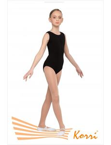 Купальник гимнастический черный "Репетиция" (хлопок) Г 13-301