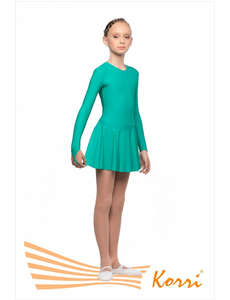 Купальник гимнастический голубой "Браво" однотонный (полиамид) Г 27-011