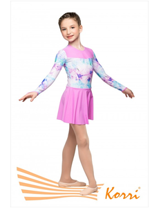 Купальник гимнастический в ассортименте "Браво" комбинированный (полиамид) Г 27-014