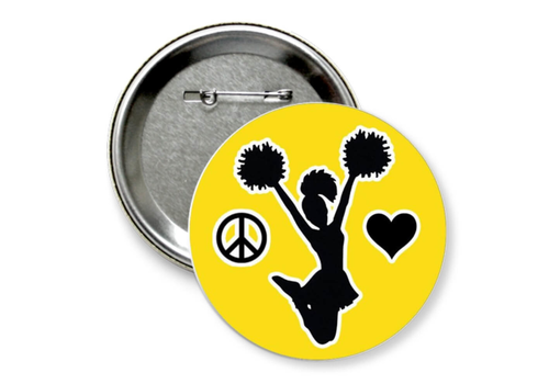 Значок "черлидер в прыжке желтый"