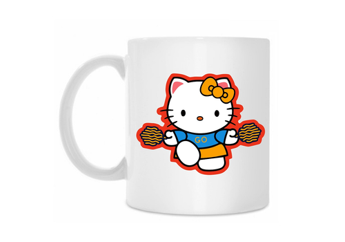 Кружка белая "KITTY CHEERLEADER"